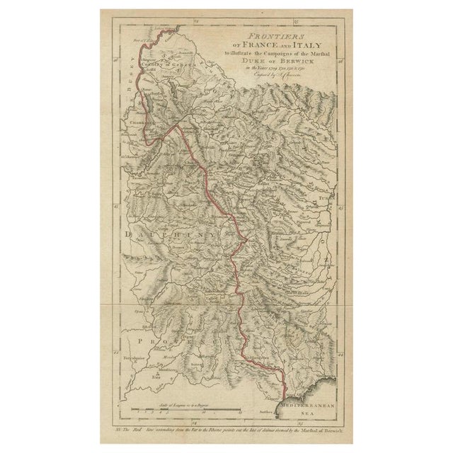 Duke of Berwick Campaigns Map, 1707 For Sale - Image 10 of 10