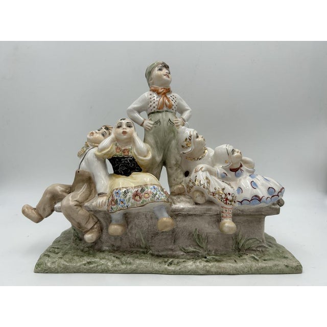 Polychrome Ceramic Sculpture by Carmelo Ganci, 1950s, For Sale - Image 6 of 6