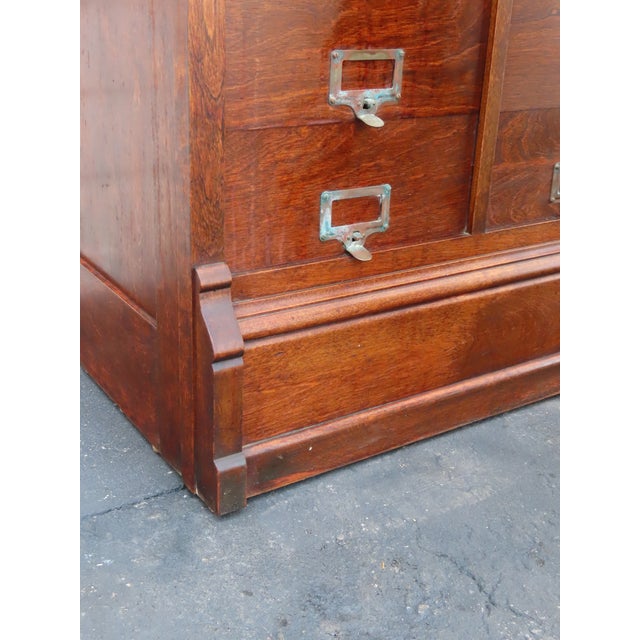 M Ohmers Sons Late 1800s Tall 24 Drawers File Cabinet Cupboard 6641 For Sale - Image 13 of 16