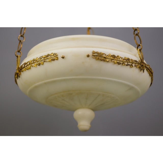 Neo-Classical Gilt Bronze and Brass Pendant Light, 1890s For Sale - Image 6 of 18
