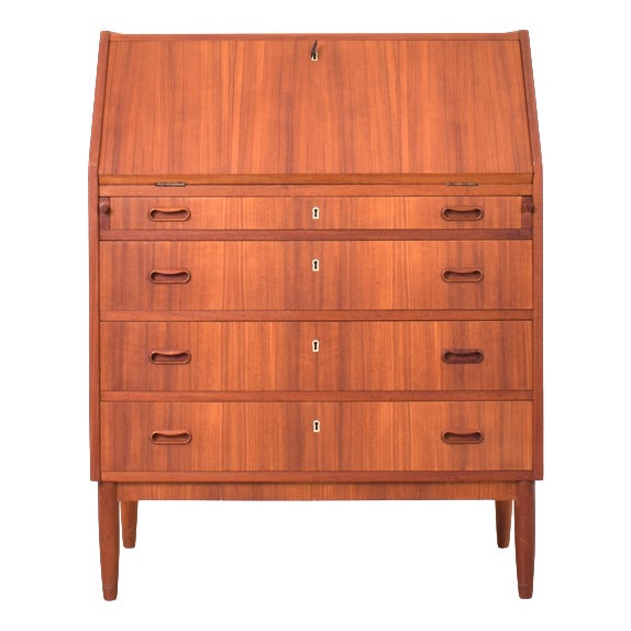 Mid-Century Modern Danish Teak Secretaire, 1960s For Sale