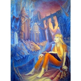 Abstract Avant-Garde Oil Painting, Ukrainian Soviet Art 93-68 For Sale