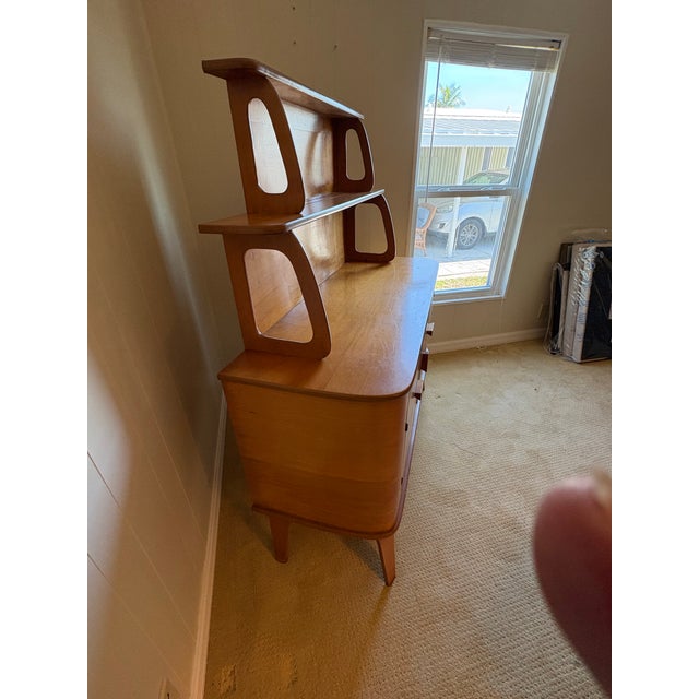 Herbert Von Thaden for Thaden-Jordan Furniture — 1940s Bentwood Sideboard With Two-Tier Hutch For Sale - Image 9 of 12