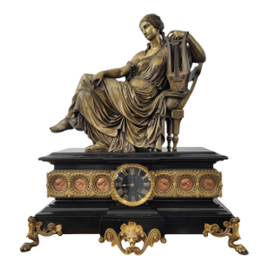 19th Century French Empire Clock, Japy Frères Et Cie Movement