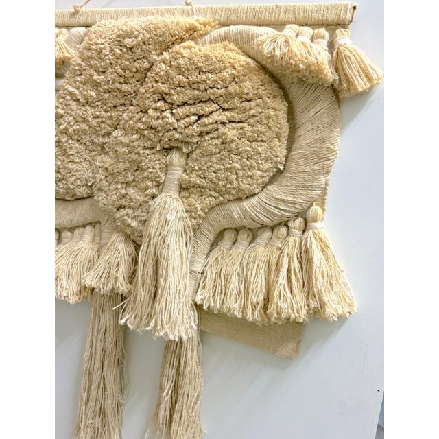 Dan Friedman Large Fiber Art Wall Hanging, Wool, Cotton & Wood, 1970s For Sale - Image 11 of 18