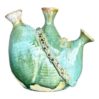Vintage Boho Studio Pottery Vase For Sale