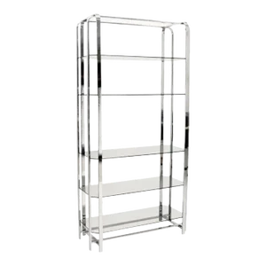 Milo Baughman Chrome and Glass Etagere/Bookshelf, 1960