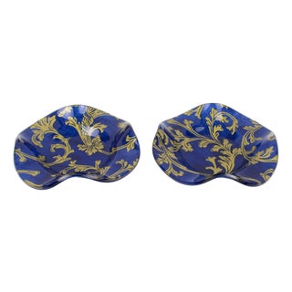 Christian Dior Plexiglass Lucite and Toile de Jouy Bowl Centerpiece, a pair For Sale