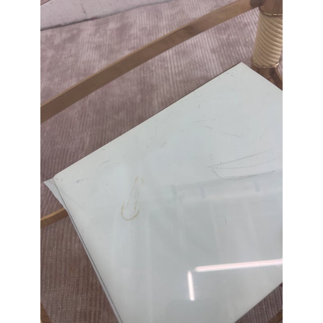 Tommaso Barbi 1970s Italian Faux Ivory and Brass Coffee Table by Tommaso Barbi For Sale - Image 4 of 12