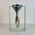 Gold Twisted Tornado Flower Vase in Aluminum and Glass from Lisa Mori, Italy, 1980s For Sale - Image 8 of 12