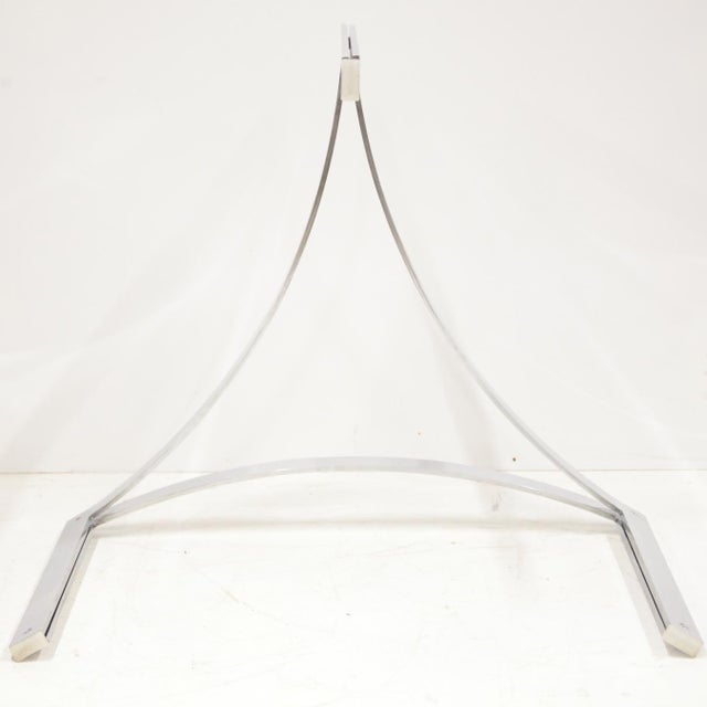 Metal Italian Round Chrome and Glass Coffee Table, 1980s For Sale - Image 7 of 18