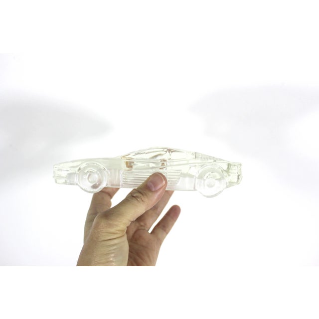 Ferrari Testarossa model, likely made by Hofbauer or Nachtmann in Germany. Lead crystal model car. The top is clear and...