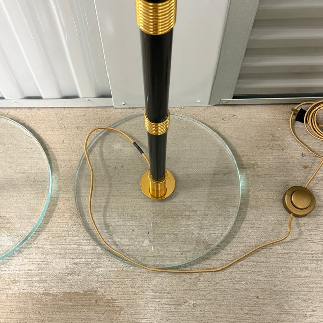 Bronze Mid 20th Century French Uplight Floor Lamps - a Pair For Sale - Image 8 of 11