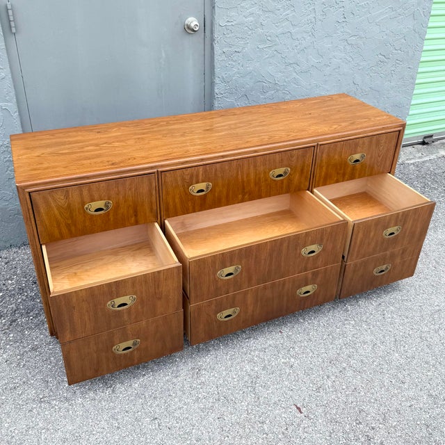 Campaign Drexel “Passages” Campaign Style Dresser For Sale - Image 3 of 11