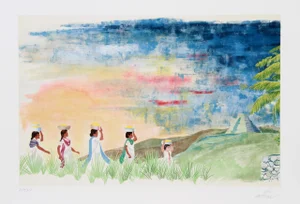 Vic Herman, Sunset in the Yucatan, Lithograph
