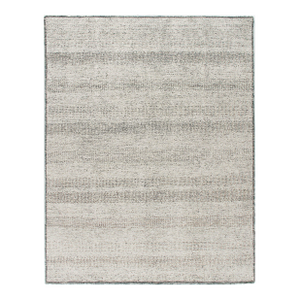 Zoe Rose Grass Modern Wool Black Ivory Hand Woven Rug 12' X 15'