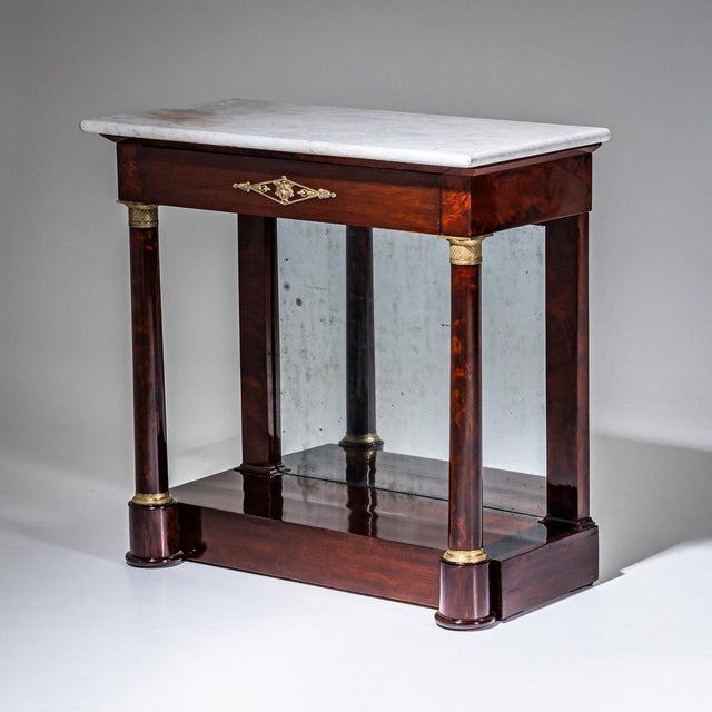 Empire Wall Console with Marble Top, 1800s For Sale - Image 10 of 10