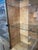 Mid 20th Century Hollywood Regency Burl Wood and Brass Display Cabinet For Sale - Image 4 of 10