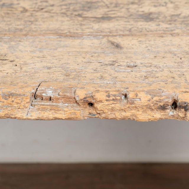 19th Century Rustic Hungarian Long Work Table For Sale - Image 9 of 17