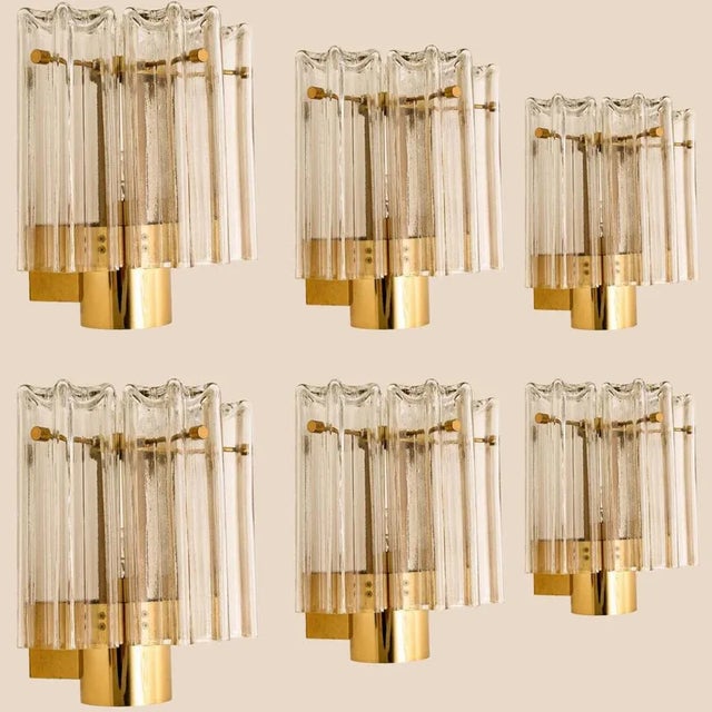 1960s Brass and Glass Wall Light from Hillebrand, Germany, 1960s For Sale - Image 5 of 8