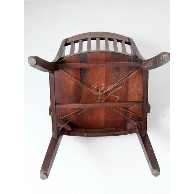 Antique Wooden Library Chair For Sale - Image 11 of 12