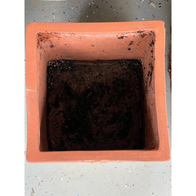 Ceramic Vintage Italiian Pink Terra Cota fromI Mpruneta, Tuscany Planters a Pair For Sale - Image 7 of 10