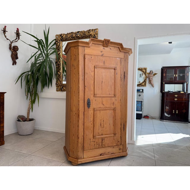 Original Biedermeier farmhouse wardrobe from Tyrol. Dimensions: Height x Width x Depth 170 x 103 x 55 cm. Biedermeier...