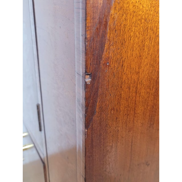 Mid-Century Art Deco Style Walnut Tall Boy, 1950s For Sale - Image 12 of 18