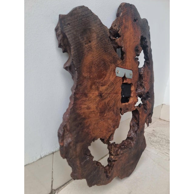 One-of-a-Kind Handcrafted Driftwood Wall Clock – Functional Natural Wood Wall Sculpture For Sale - Image 17 of 17