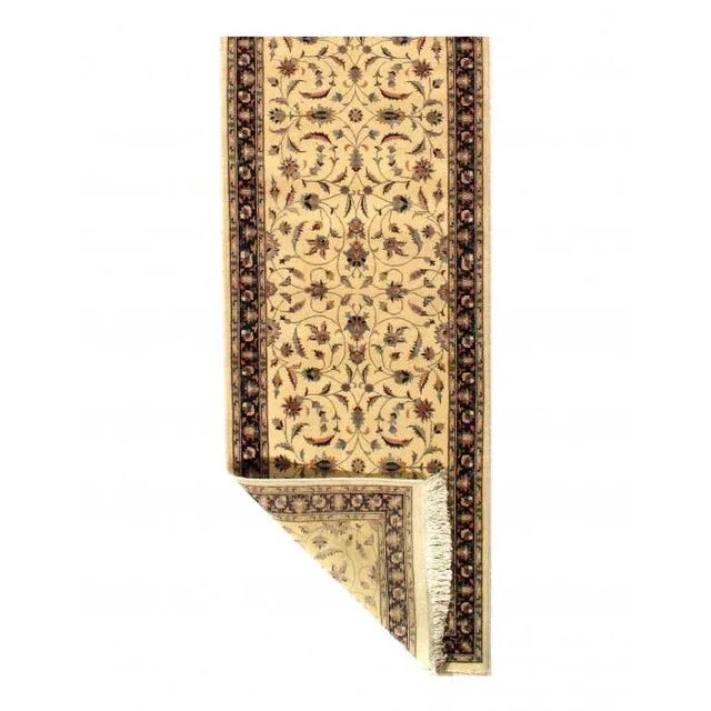 2010s Pasargad Ivory Hand Knotted Tabriz Runner For Sale - Image 5 of 8