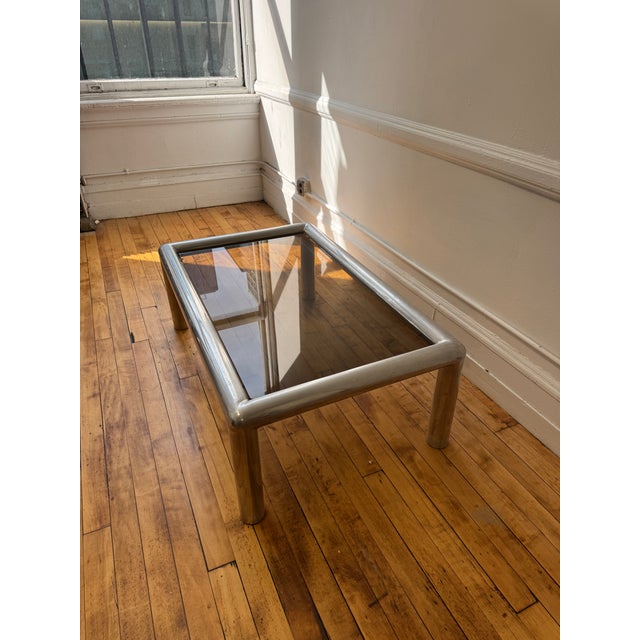 1960s John Mascheroni “Tubo” Aluminum Coffee Table, Circa 1967 For Sale - Image 5 of 7