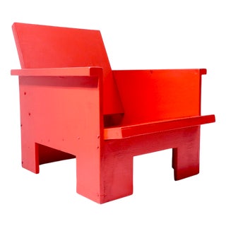 Vintage Dutch Wooden Armchair, 1960s For Sale