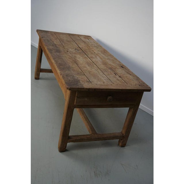 Brown 18th Century French Rustic Rustic Elm Farmhouse Dining Table For Sale - Image 8 of 18