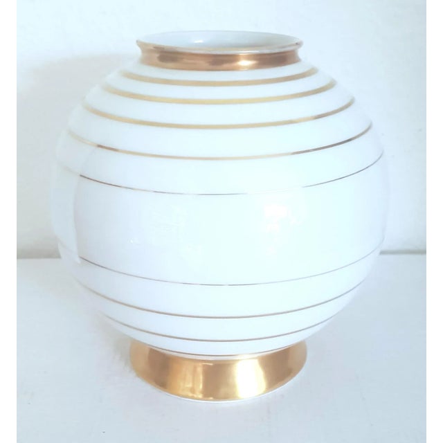 Mid-Century Modern Gilt Porcelain Vase from Alt Schoenwald For Sale - Image 3 of 6
