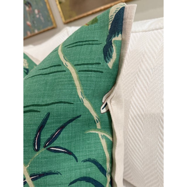 Textile Lotus Garden Pillow 20” X 22” For Sale - Image 7 of 8