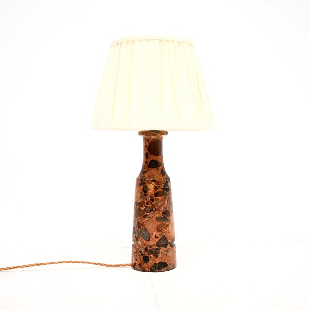 Stone Vintage Italian Terrazzo Marble Table Lamp, 1970 For Sale - Image 7 of 7