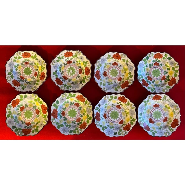 Antique Early 19th Century English Regency Creamware Plates for Salad or Dessert - Set of 8 For Sale - Image 4 of 12