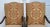 Laneventure Wood Arm Chairs Tudor Style Carved Stretcher Base Vintage Pair For Sale - Image 10 of 12