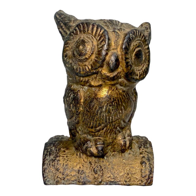 Rare Antique Early 1900's Cast Iron Owl Animal Still Coin Bank by a.c. Williams For Sale