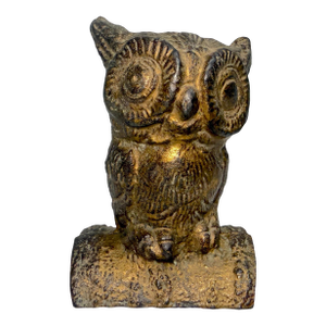 Rare Antique Early 1900's Cast Iron Owl Animal Still Coin Bank by a.c. Williams