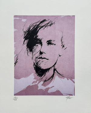 Ernest Pignon-Ernest, Portrait of Rimbaud, 1986, Lithograph