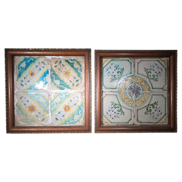 Antique Framed Talavera Tiles, 1650 For Sale - Image 9 of 9