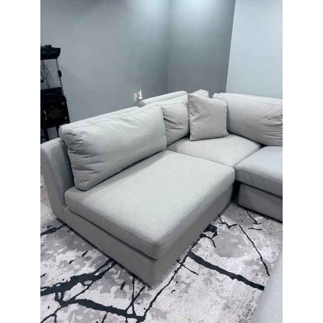 Rove Concepts Milo Corner Sectional With Ottoman- Mist Gray-Gently Used(2022) For Sale In Baltimore - Image 6 of 12