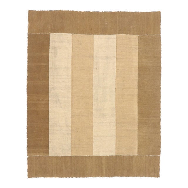 Vintage Persian Mazandaran Kilim Area Rug - 07'00 X 08'09 For Sale