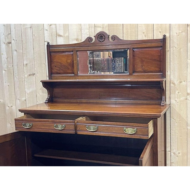 Art Nouveau English Buffet in Mahogany, 1890s For Sale - Image 10 of 16