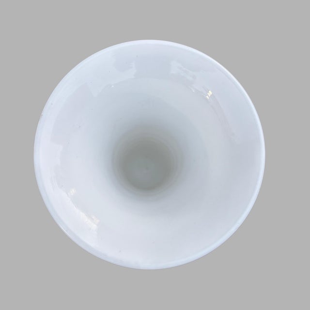 American Vintage Fostoria American Milk Glass Vase For Sale - Image 3 of 5