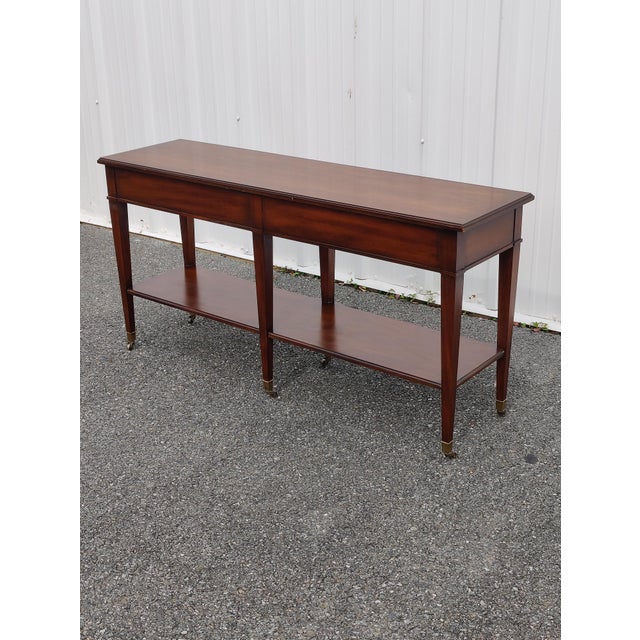 Brown Vintage Columbia Mahogany Console Table For Sale - Image 8 of 10