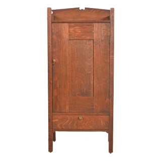 Stickley Brothers Style Antique Mission Oak Arts & Crafts Music Cabinet or Bar Cabinet, Circa 1900 For Sale
