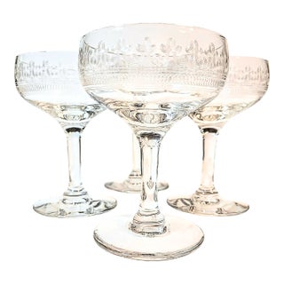Art Deco Champagne Coupes- Set of Four For Sale