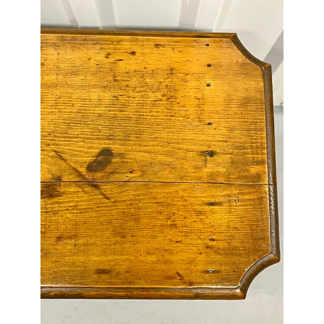 Vintage Arts and Crafts Style Carved Wood Rustic Folk Art Bench For Sale - Image 15 of 18